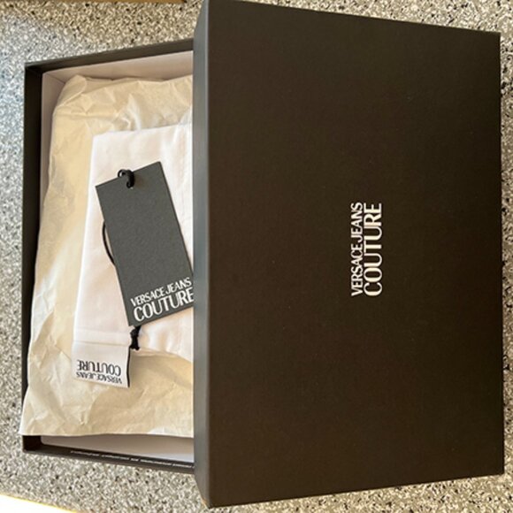 Versace Jeans Couture Women's White Low-Top Sneakers with Metallic Laces - EUC - Picture 10 of 10